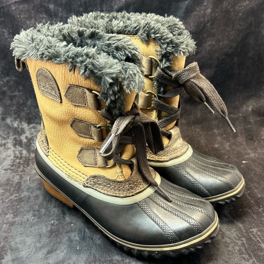 Sorel Leather Duck Boots Waterproof NL1890-160 Womens Size 5.5 / EXCELLENT